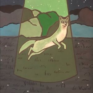 Fox Painting, Original Artwork, Art decor